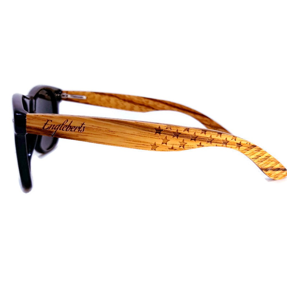 Zebrawood Sunglasses Stars and Stripes, With Wooden Case, Polarized –  Engleberts